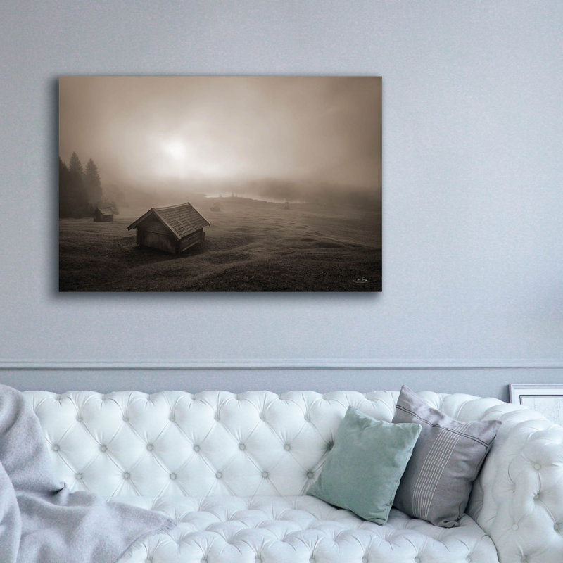  «Misty Morning Sunrise» par Martin Podt, art mural sur toile, 60 po x 40 po