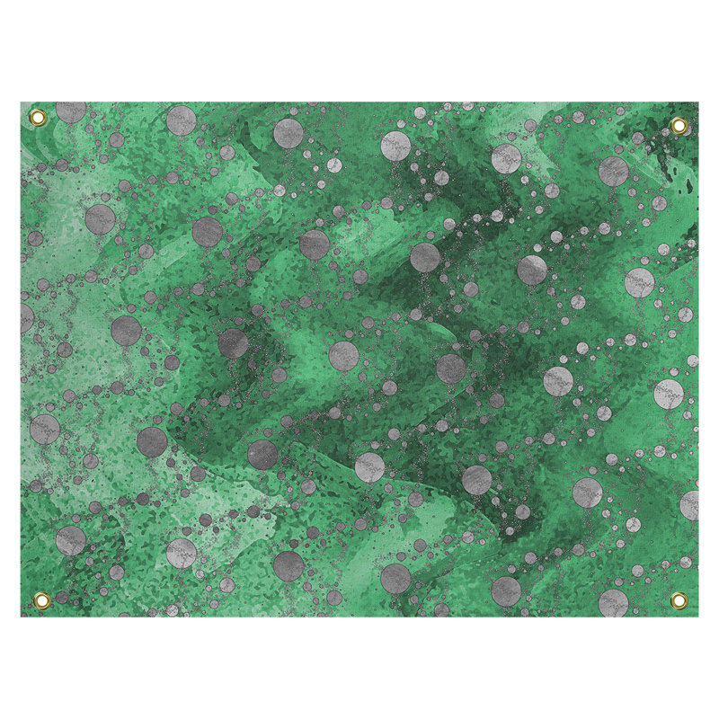 Tapisserie murale en polyester, H 91 po x l 107,5 po, Vert
