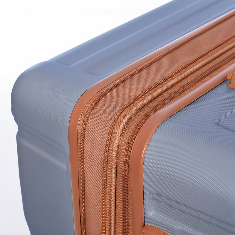 Ensemble 3 pièces de valise rigide durable en plastique ABS extensible avec roulettes pivotantes et verrou TSA, léger et résistant aux rayures