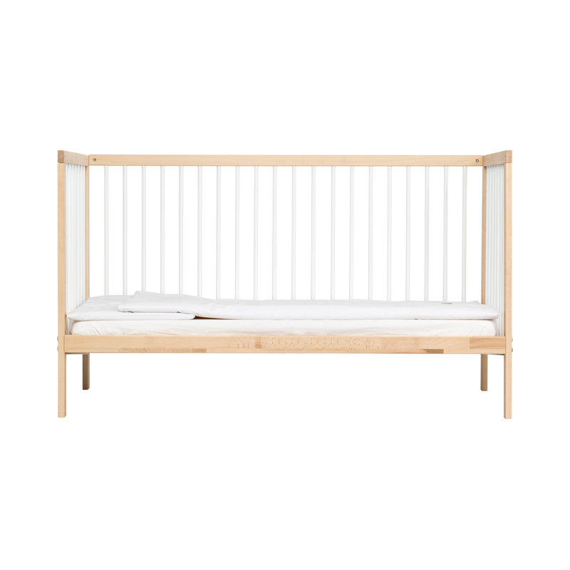 Midi Cot Bed, White Beech