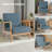 Jyrin Mid Century Upholstered Blue Corduroy Solid Wood Accent Chair with an Extra Pillow-1690814834-1690814840-1784596334