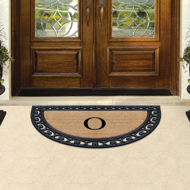 Vanslyke Non-Slip Doormat for Outdoor Entrance Front Door Mat 48" x 30" Semicircular, O