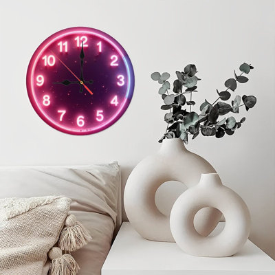 Horloge lumineuse de style néon