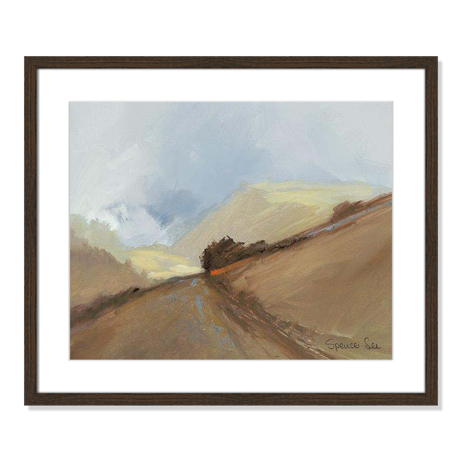 Heaven And Earth II by Spencer Lee, 21.5" H x 25.5" W x 0.75" D, Walnut Framed