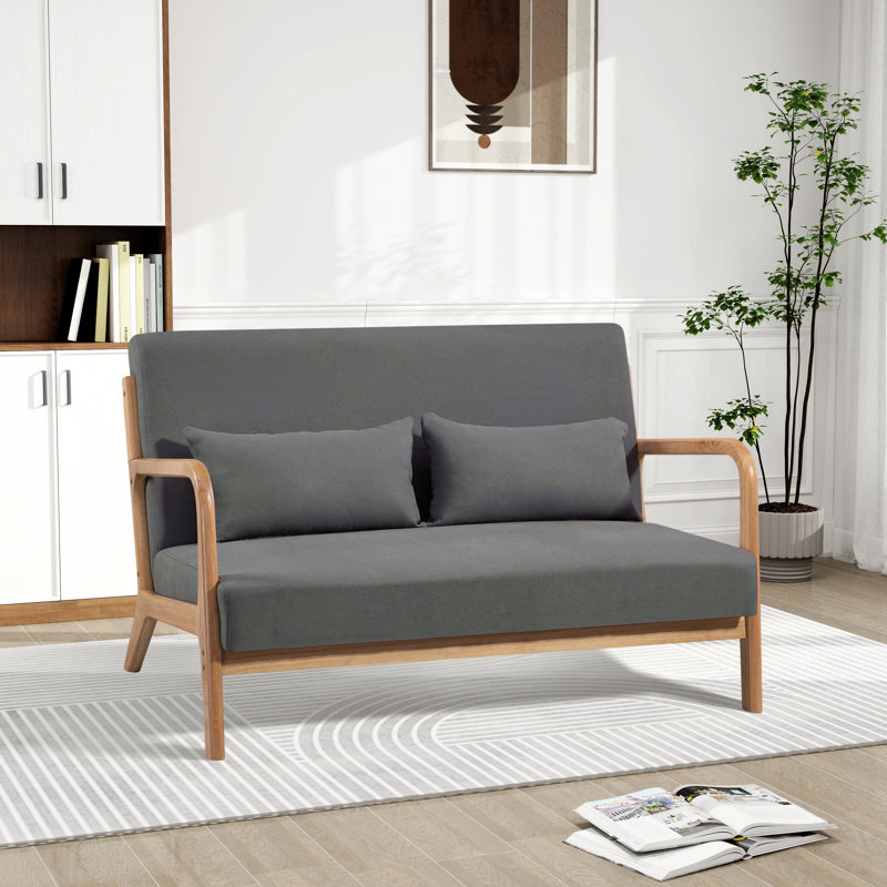 Causeuse Avonta, Polyester gris foncé Avonta