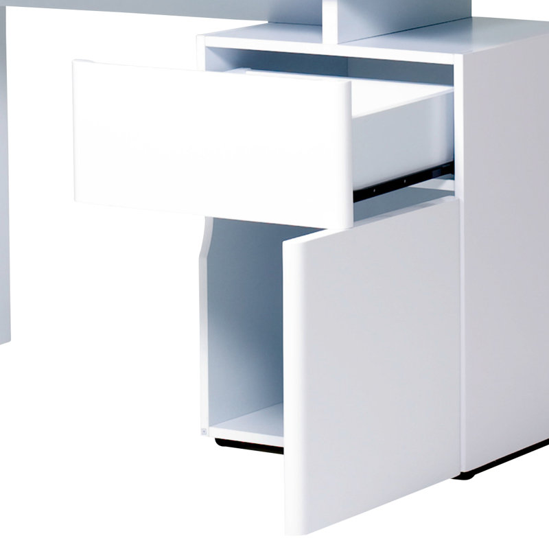 Hollice Writing Desk, High Gloss White