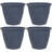 Blough 24" x 24" x 20" Round Polyresin Outdoor Planter Pot - Gray - Set of 4-1719009625-1719009889
