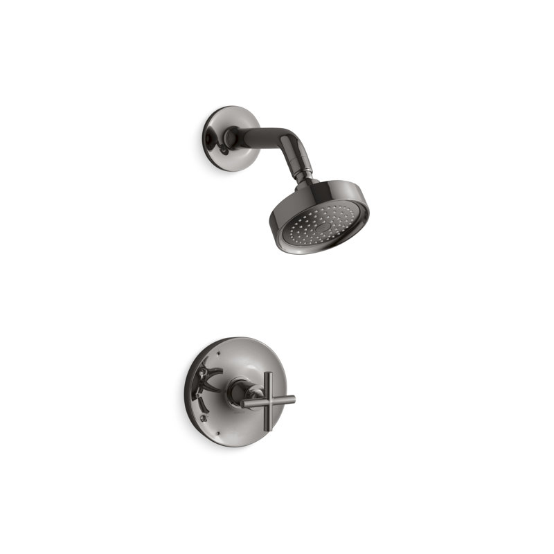 Purist Shower Trim, Vibrant Titanium, Cross Handle