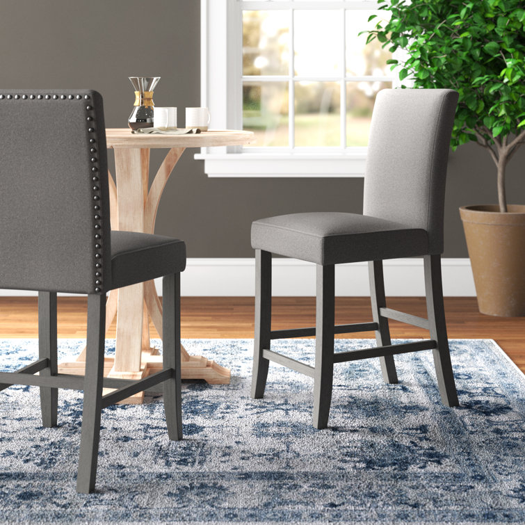 Barneveld Upholstered Nailhead Trim Counter Stool