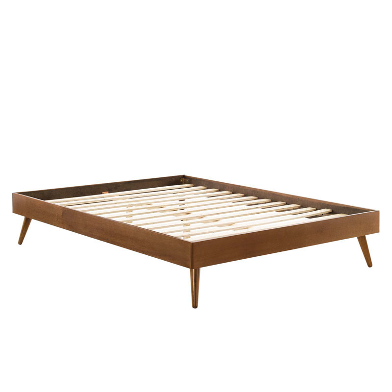 Margo Wood Platform Bed Frame, Twin, Gray