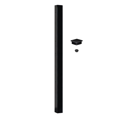 67in. In-ground Galvanized Steel Fence Post (for Decorative Privacy Panels And Slat Fence Installs)