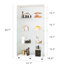 Vitrine en verre blanc, 4 tablettes, 2 portes, pour le salon, la chambre à coucher, le bureau, une armoire à 2 portes et 4 portes de 64,7 po x 31,7 po x 14,3 po