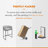 Pu Leather Counter Stool Barrel Counter Height Stools Set of 3-1271558399