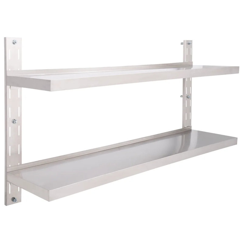 Abrego 2 Piece Metal Floating Shelf, 18 cm H x 100 cm W x 30 cm D