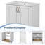 Meuble-lavabo de style pastoral de 30 pouces avec lavabo en céramique, charnières à fermeture en douceur, grand espace de rangement