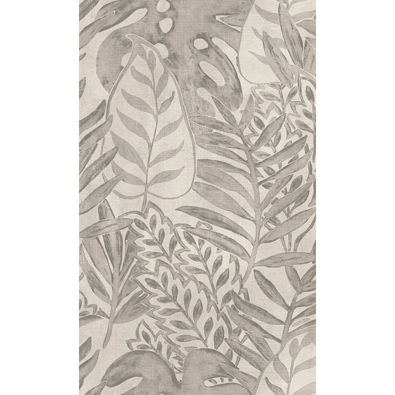 Rouleau de papier peint métallique L 33 pi x l 21 po Agaat, Blanc / gris