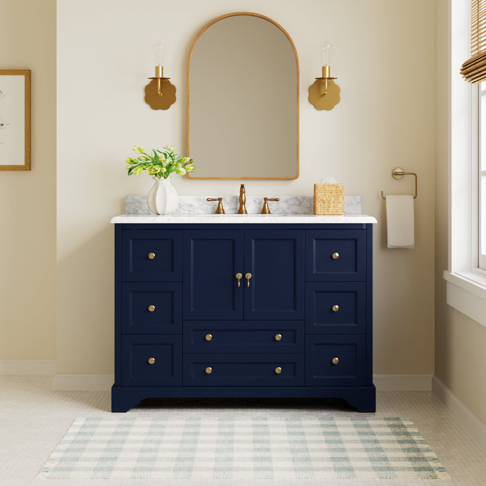 48'' Single Bathroom Vanity, Royal Blue