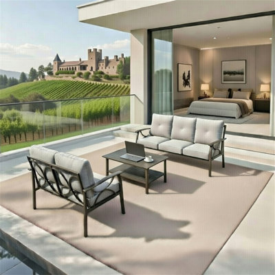 3-Piece Metal Patio Furniture Set