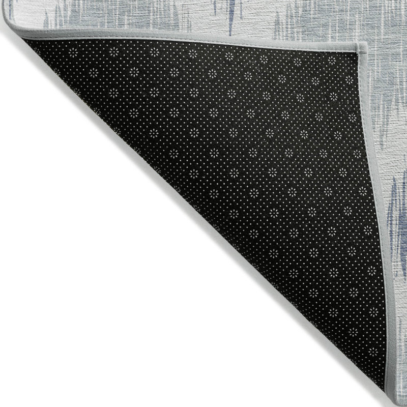 Tapis ivoire ivoire et bleu denim lavable 9 pi x 12 pi bleu ciel