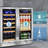 30" Wine and Beverage Refrigerator 30 Bottle & 130 Can Dual Zone Split Wine Cooler with Four Handles