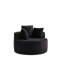 Chaises d'appoint surdimensionnées, fauteuil rond moderne en velours côtelé de 43 pouces pour la maison
