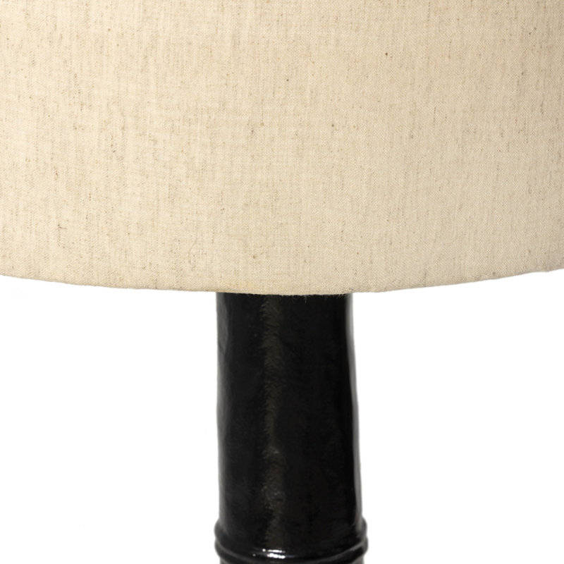 Nerissa Floor Lamp-Glossy Black Cast Aluminum