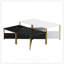 Ensemble de 4 tables basses modernes gigognes - Table de salon carrée de style moderne Mid-Century, de forme ajustable gratuite, de meubles d'appoint polyvalents et élégants pour votre salon