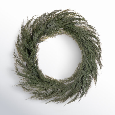 26'' Faux Cedar Plastic Wreath