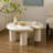 Circular  Coffee Table Set Easy Assembly For Living Room