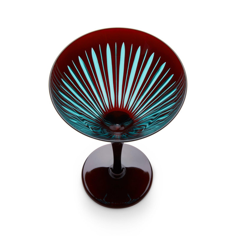Prism Martini Glasses, Bordeaux