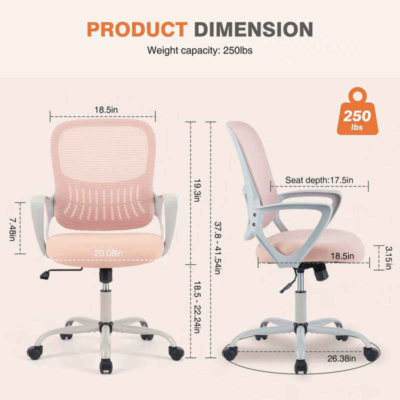 Mid-Back Task Chair with Lumbar Support