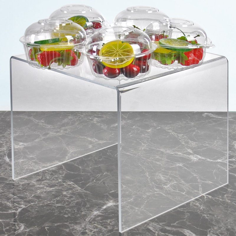 Clear Glossy Acrylic Square Display Riser Set