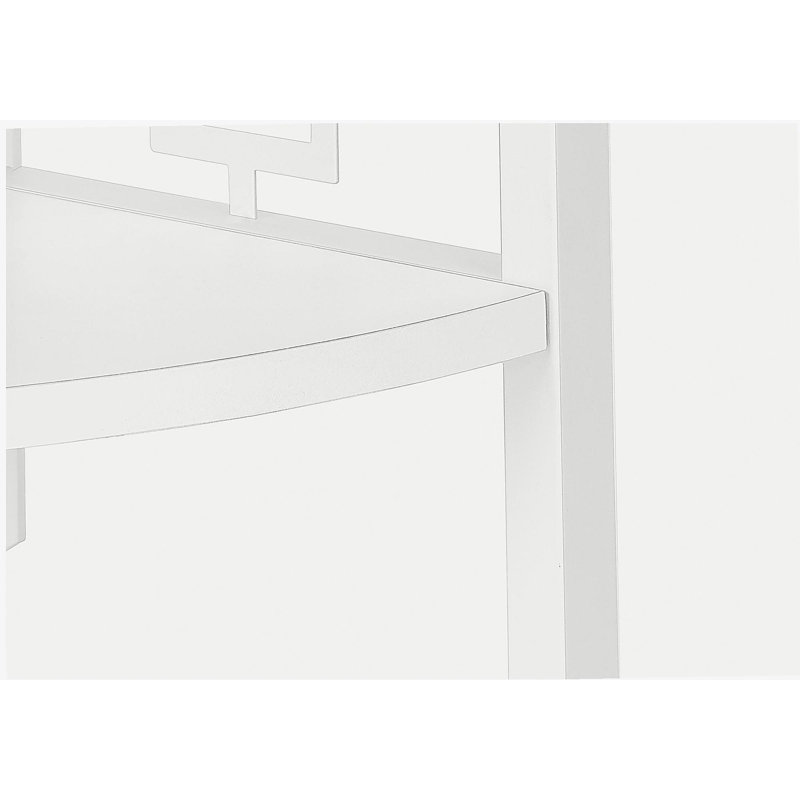 Bibliothèque, bibliothèque, étagère, d'angle, 4 niveaux, h 62 po, bureau, chambre à coucher, Blanc