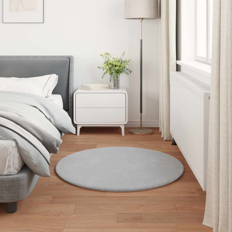  Faux Rabbit Fur Rug Olite Polyester, Grey, Rectangle 160 x 230 cm