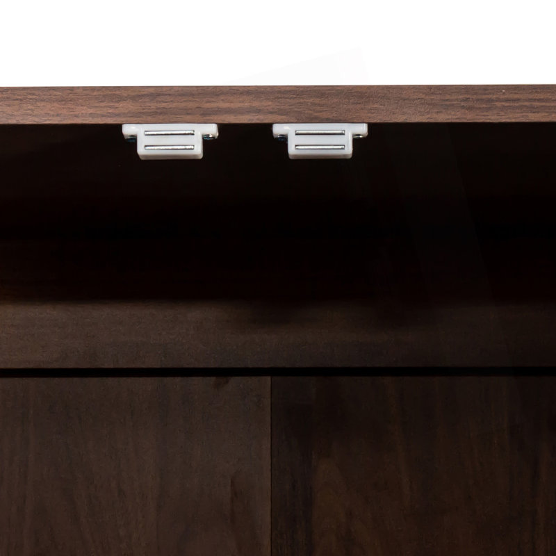 High Wardrobe And Kitchen Cabinet With 2 Doors And 3 Partitions To Separate 4 Storage Spaces