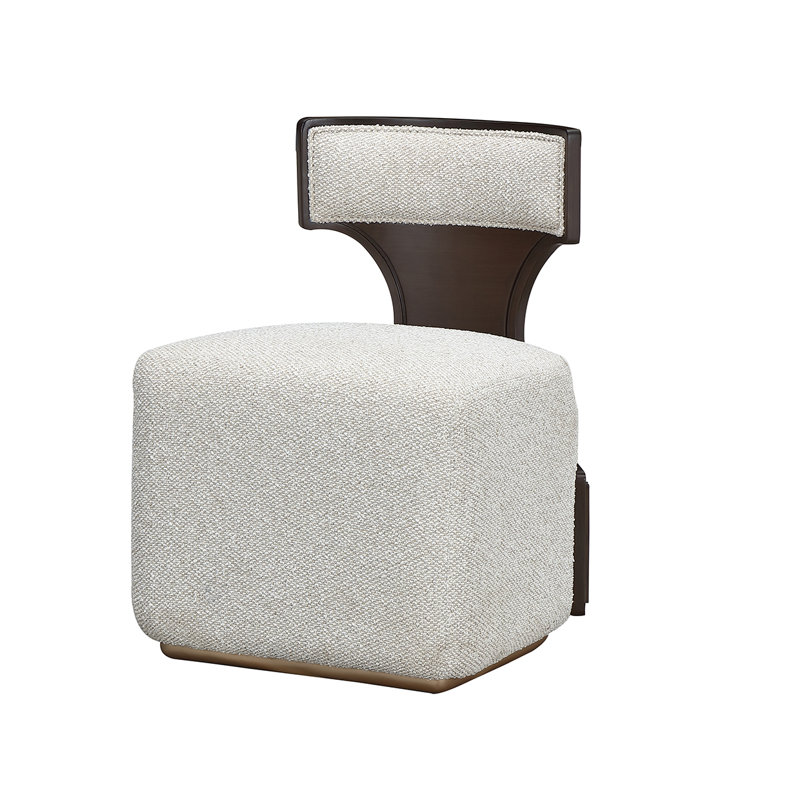 Fauteuil de coiffeuse West Kensington - chamois / espresso moyen, Bois espresso