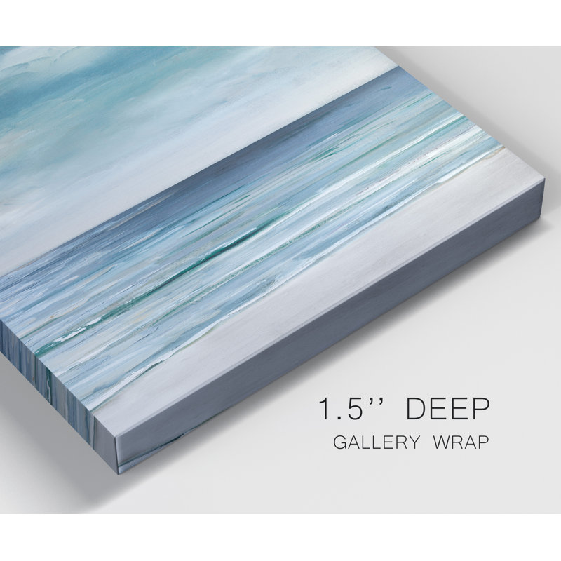«Blue Silver Shore II», reproduction d'art sur toile tendue, H 10 po x l 10 po x P 1,5 po
