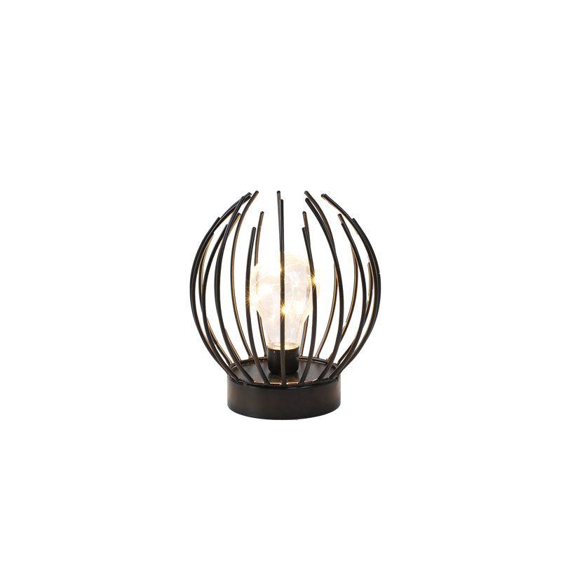 18.5cm Metal LED Battery Powered Table Lamp Indoor Outdoor Cordless Lantern Nightlight