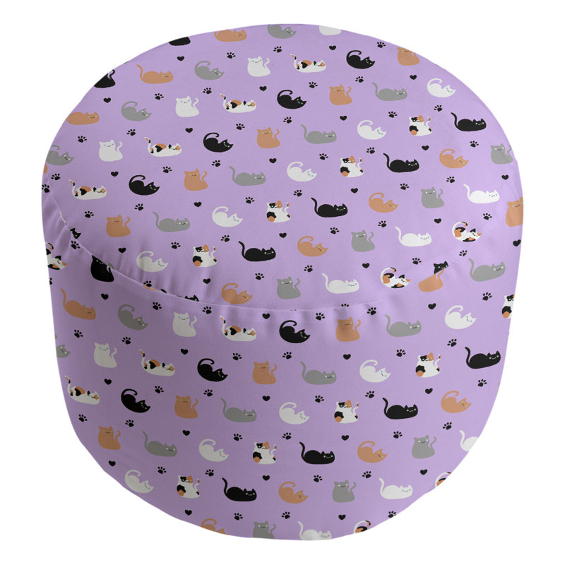 Repose-pieds Avicia, Mimosa mauve / noir