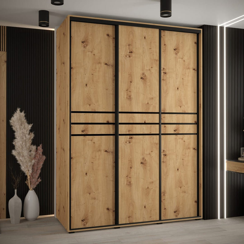 Cannes X 3 Door Steel Wardrobe