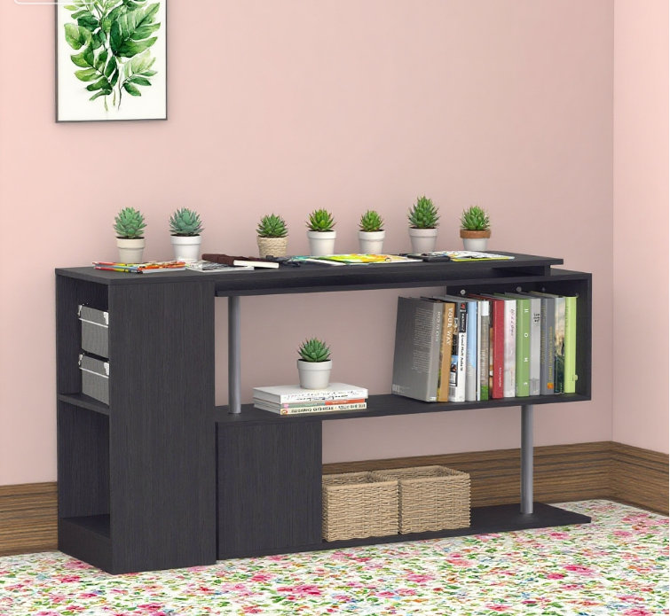 Poste de travail rotatif d'angle Modernhome, Noir