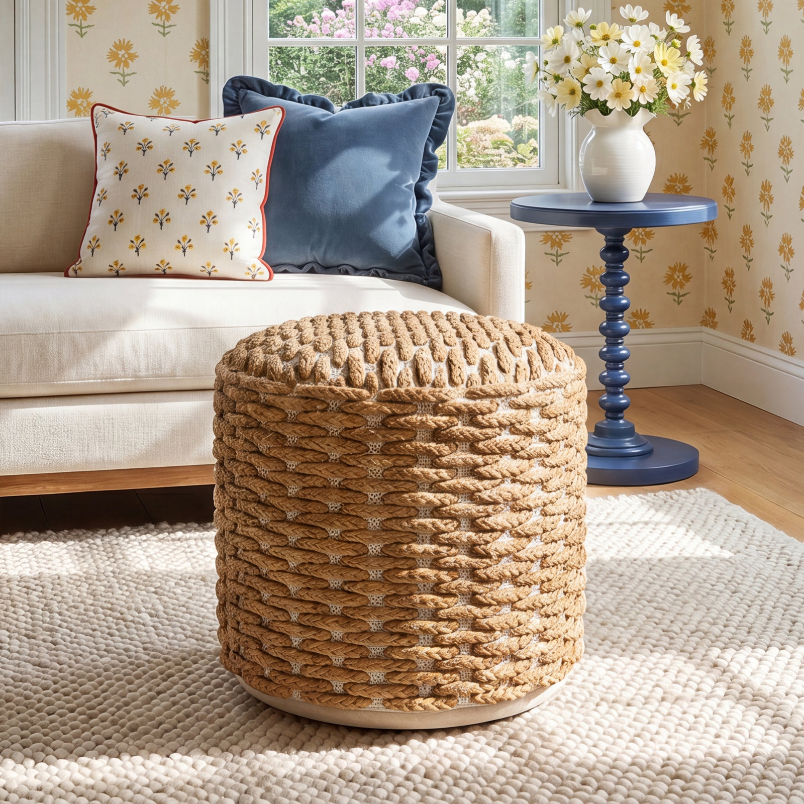 Upholstered Pouf
