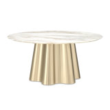 La Terrazza Round Marble Dining Table - Creamy Pearl