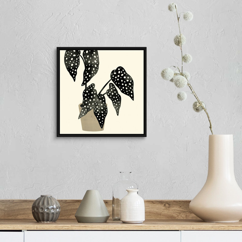 Art mural sur toile Plantling III, Toile avec cadre noir, H 14 po x l 14 po