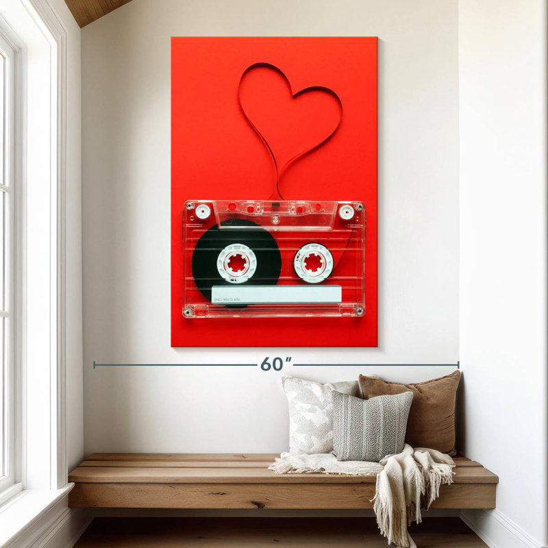 Cassette en forme de cœur Abarca, H 51 po x l 34 po
