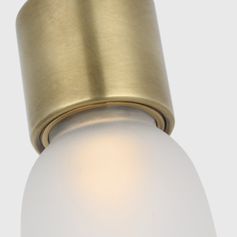 Kelly Wearstler Volver 1-light Small Pendant in Hand Rubbed Antique Brass, 22" H x 2.5" W, Antique Brass