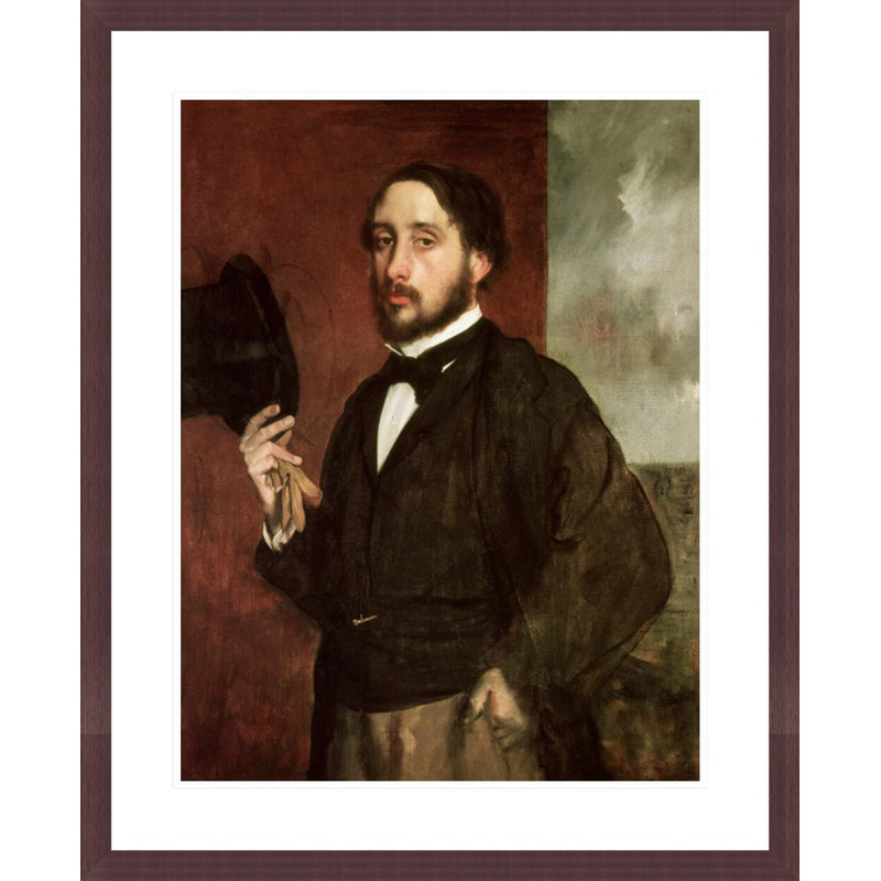 Autoportrait par Edgar Degas - Impression sur toile, H 28,79 po x l 23,5 po