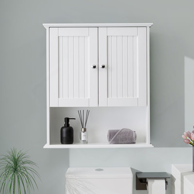 Armoire de rangement murale surélevée au-dessus de la toilette Armoire de rangement murale Armoires à pharmacie en bois