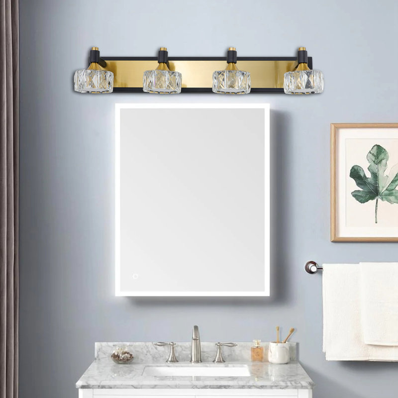 LED Light Modern Crystal Bathroom Vanity Light, 4