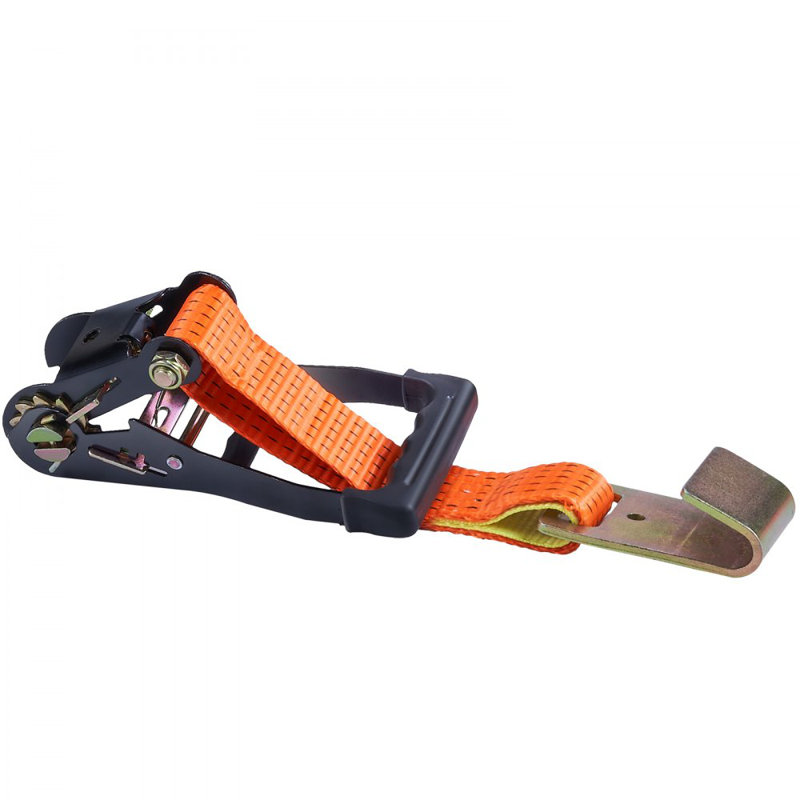 Ensemble de sangles de fixation pour voiture, sangles de pneu de style Lasso 2 po x 120 po, charge de travail de 5512 lb, résistance à la rupture de 11023 lb, avec crochets plats pour voiture, VTT, moto, camionnette, VUS, UTV, remorque